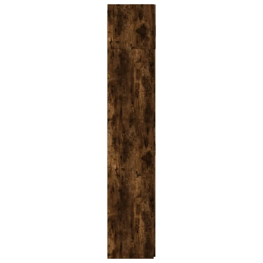 Armoire de rangement chêne fumé 80x42,5x225cm bois d'ingénierie - 7