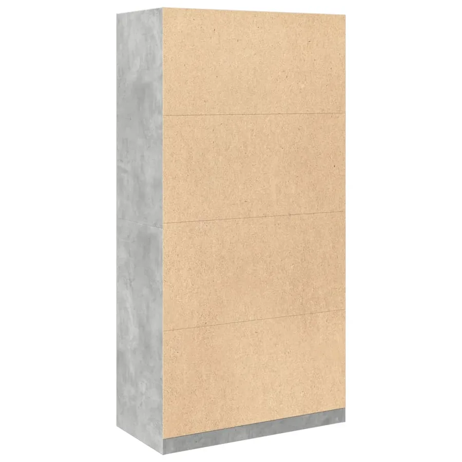 Garde-robe Gris béton 100x50x200 cm Aggloméré - 6