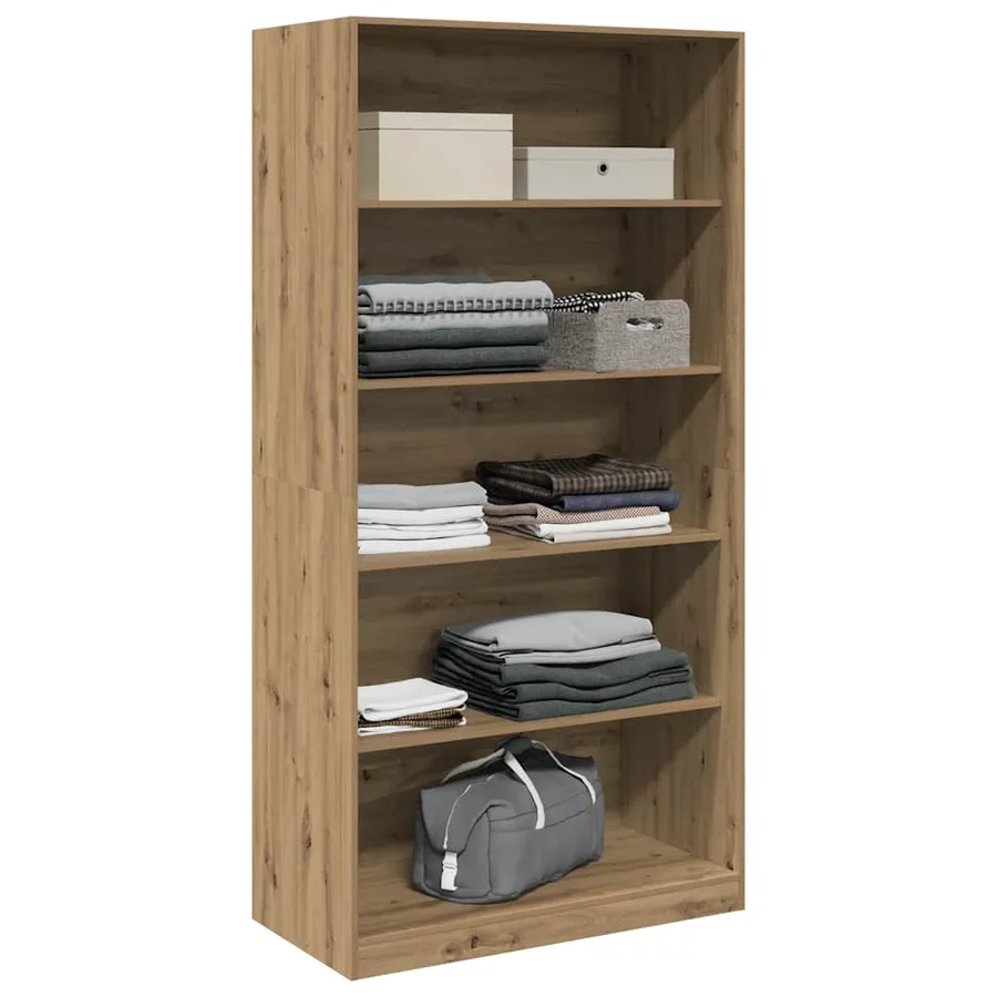 Garde-robe chêne artisanal 100x50x200 cm bois d'ingénierie - 3
