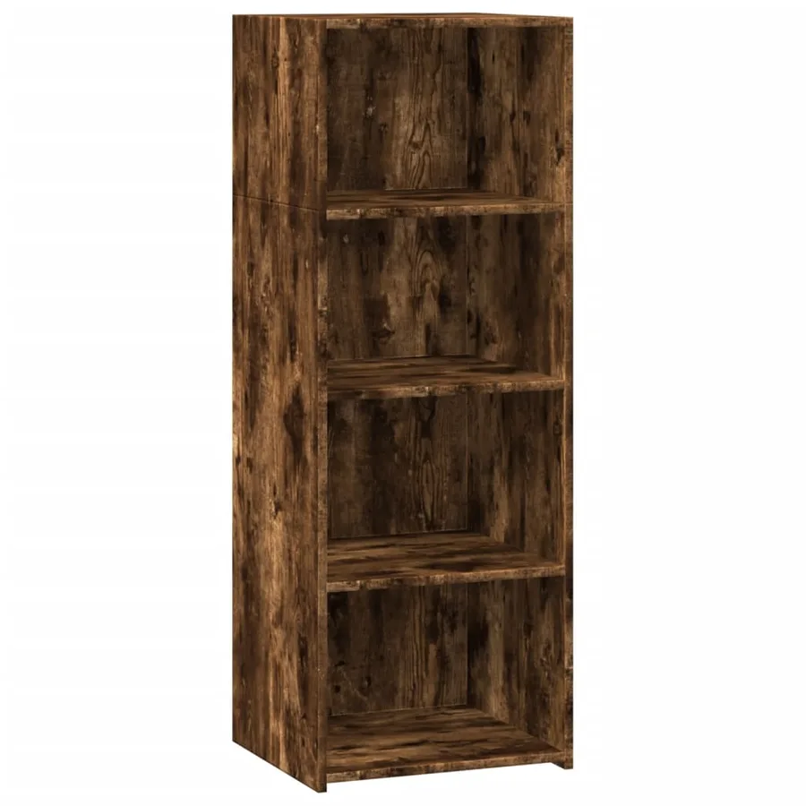 Buffet haut chêne fumé 45x41x124 cm bois d'ingénierie - 2