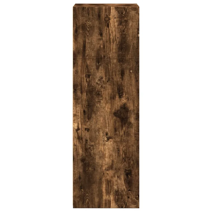 Buffet haut chêne fumé 45x41x124 cm bois d'ingénierie - 5