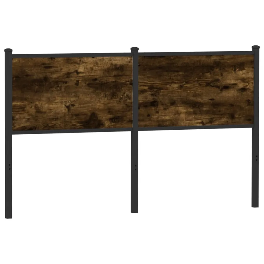 Tête de lit de remplacement chêne fumé 140 cm bois d'ingénierie et acier - 5