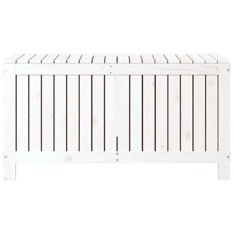 Boîte de rangement de jardin Blanc 115x49x60 cm Bois de pin - 6
