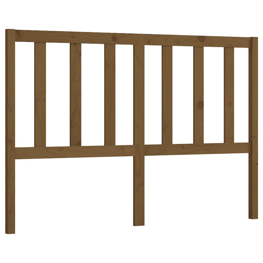Tête de lit Marron miel 146x4x100 cm Bois massif de pin - 2