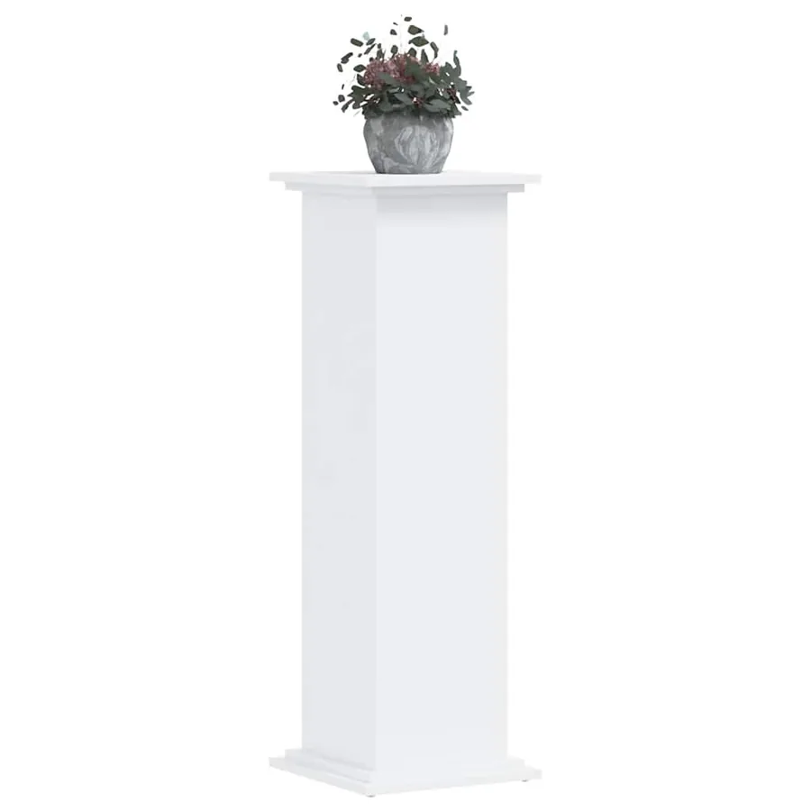 Support pour plantes blanc 33x33x100 cm bois d'ingénierie - 7