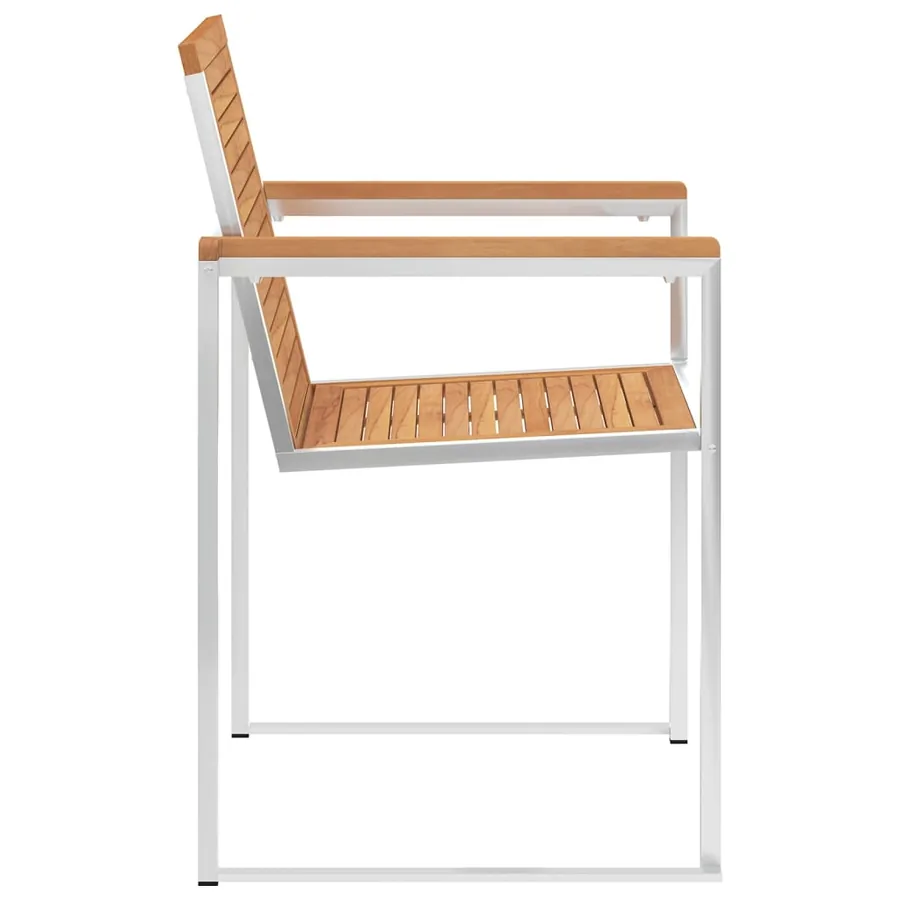 Chaises de jardin lot de 4 avec coussins Bois de teck massif - 6