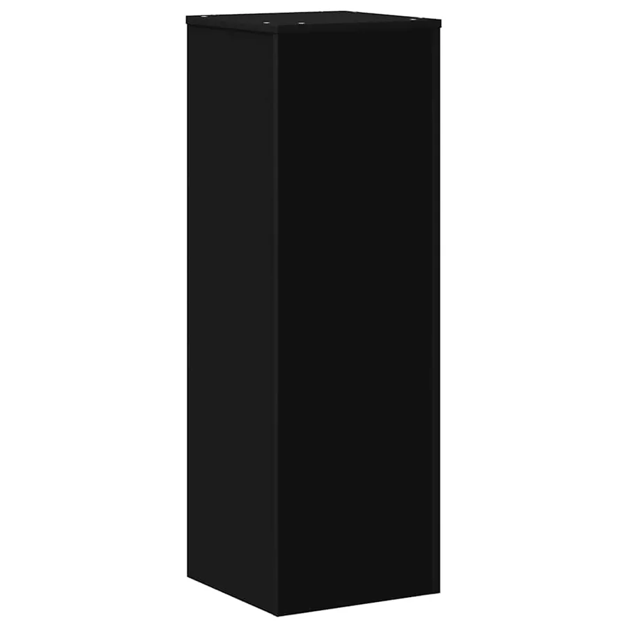 Support pour plantes noir 33x33x100 cm bois d'ingénierie - 6