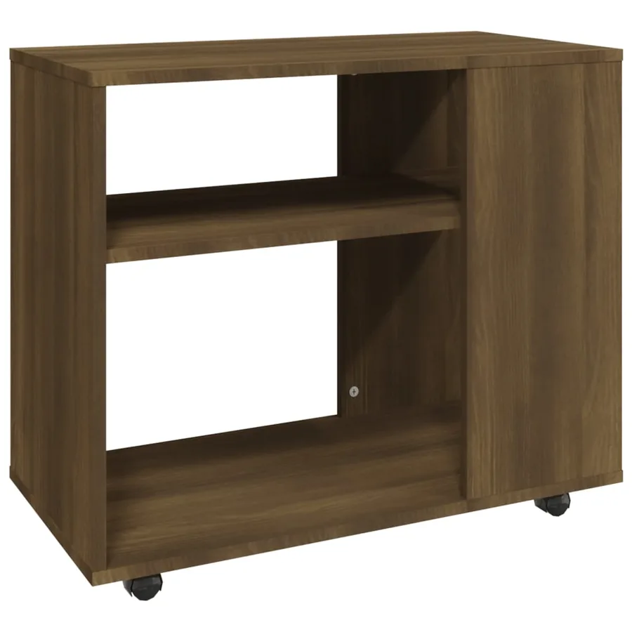 Table d'appoint Chêne marron 70x35x55 cm Bois d'ingénierie - 2
