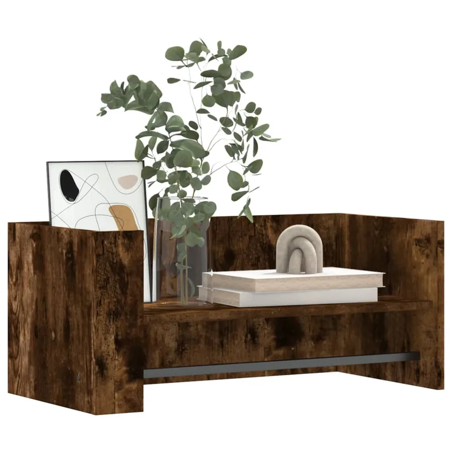 Étagère murale chêne fumé 70,5x35x30,5 cm bois d'ingénierie - 3