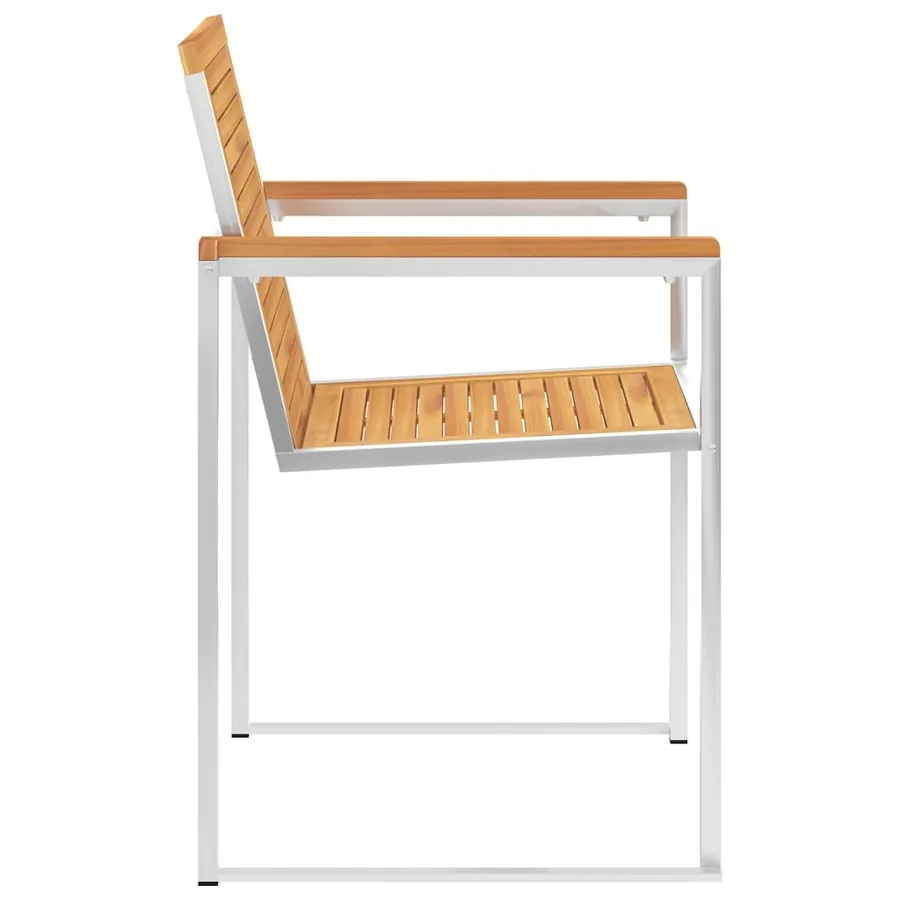Chaises de jardin lot de 6 avec coussins Bois de teck massif - 6