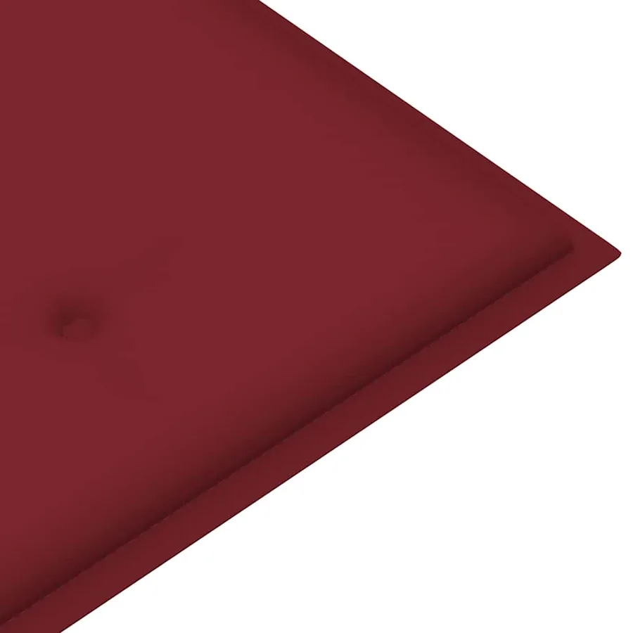 Banc de jardin empilable et coussin 159 cm Bois de teck massif - 7