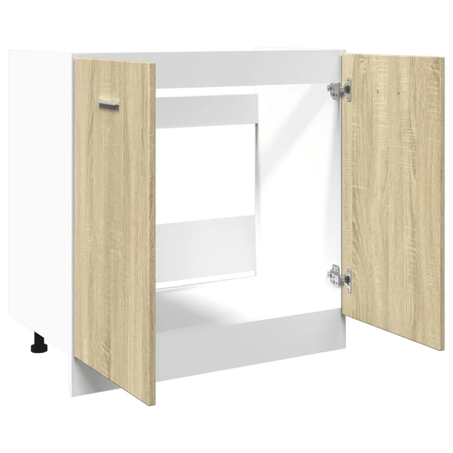 Meuble bas "Lyon" Chêne Sonoma 80 x 46 x 81,5 cm Bois d'ingénierie - 10