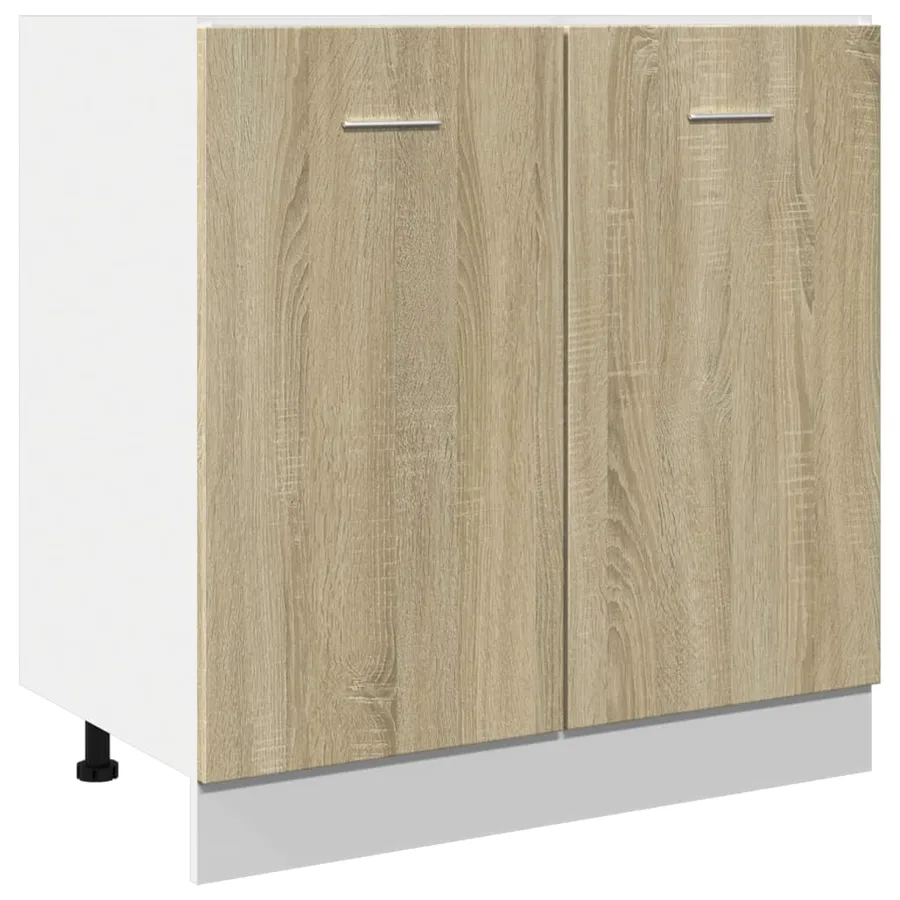 Meuble bas "Lyon" Chêne Sonoma 80 x 46 x 81,5 cm Bois d'ingénierie - 2