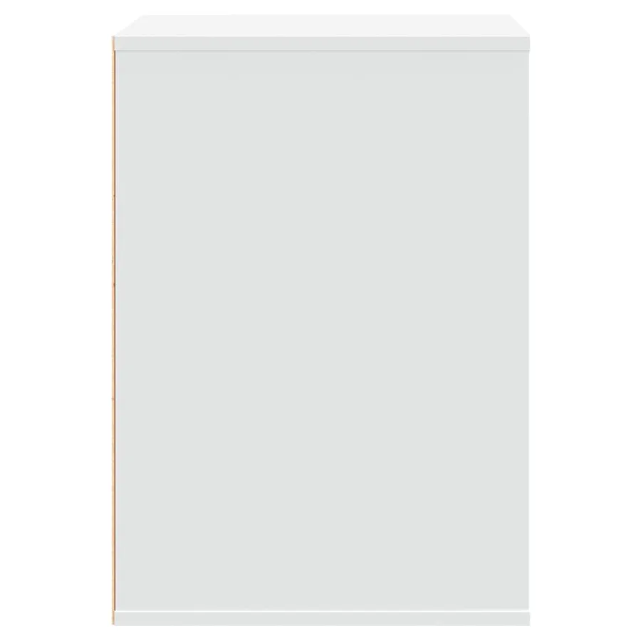 Commode d'angle blanc 60x41x58 cm bois d'ingénierie - 7