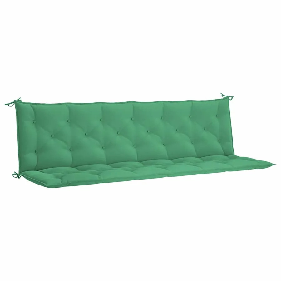 Coussin de banc de jardin vert 200x(50+50)x7 cm tissu oxford - 2