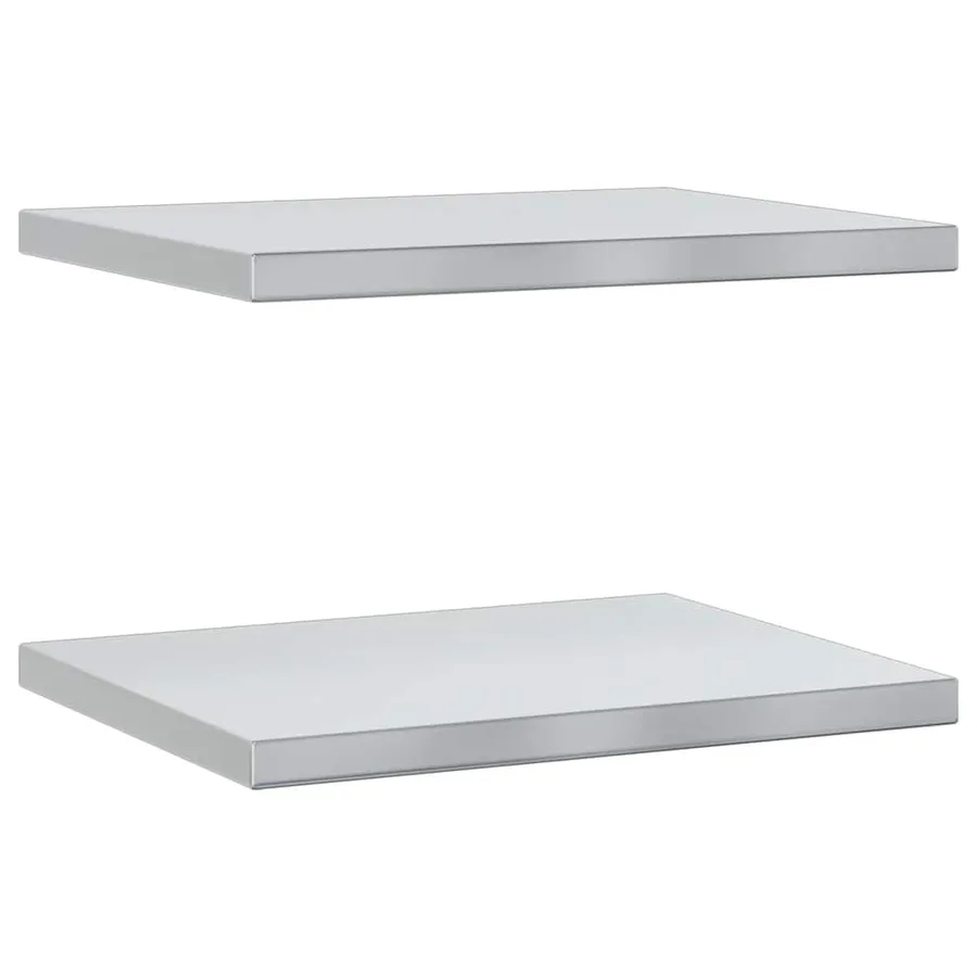 Étagères murales 2 pcs 50x40 cm argenté acier inoxydable - 2