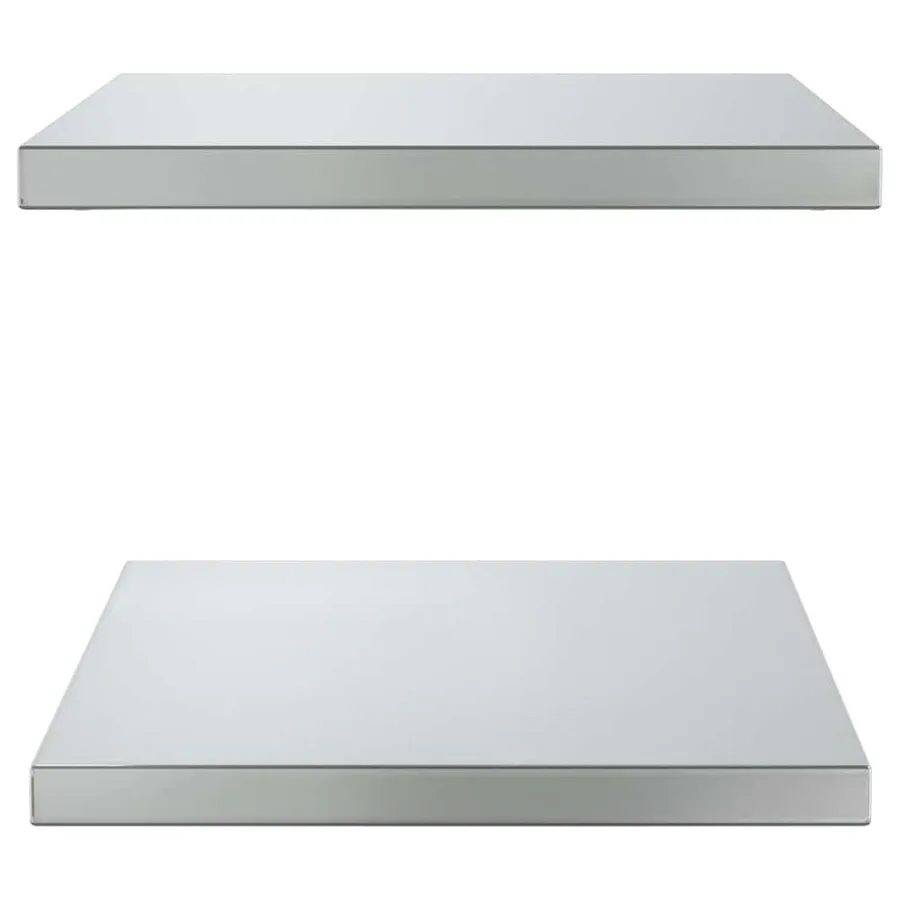 Étagères murales 2 pcs 50x40 cm argenté acier inoxydable - 5