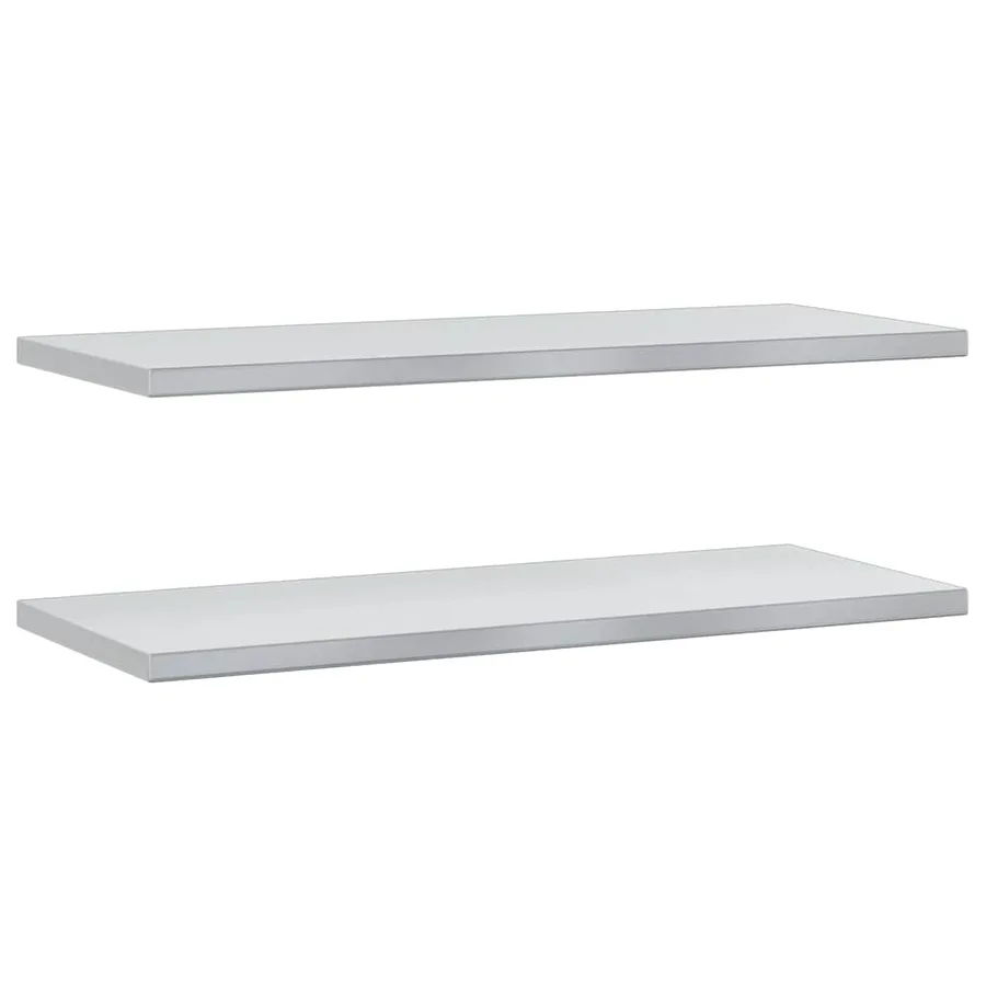Étagères murales 2 pcs 100x40 cm argenté acier inoxydable - 2