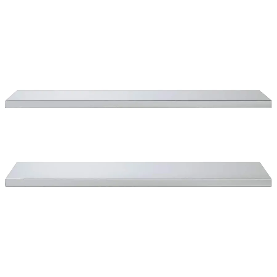 Étagères murales 2 pcs 100x40 cm argenté acier inoxydable - 4
