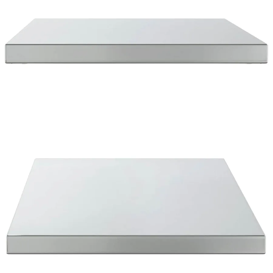Étagères murales 2 pcs 100x40 cm argenté acier inoxydable - 5