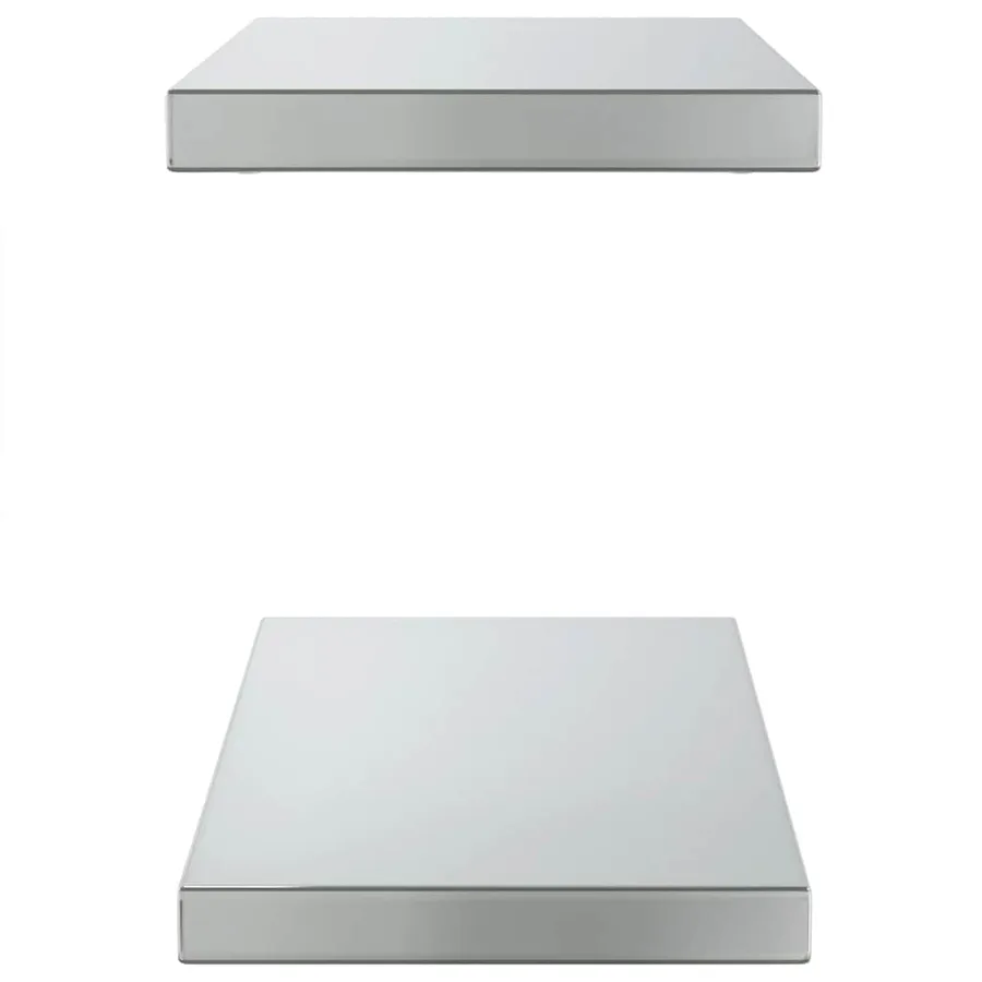 Étagères murales 2 pcs 50x23,5 cm argenté acier inoxydable - 5