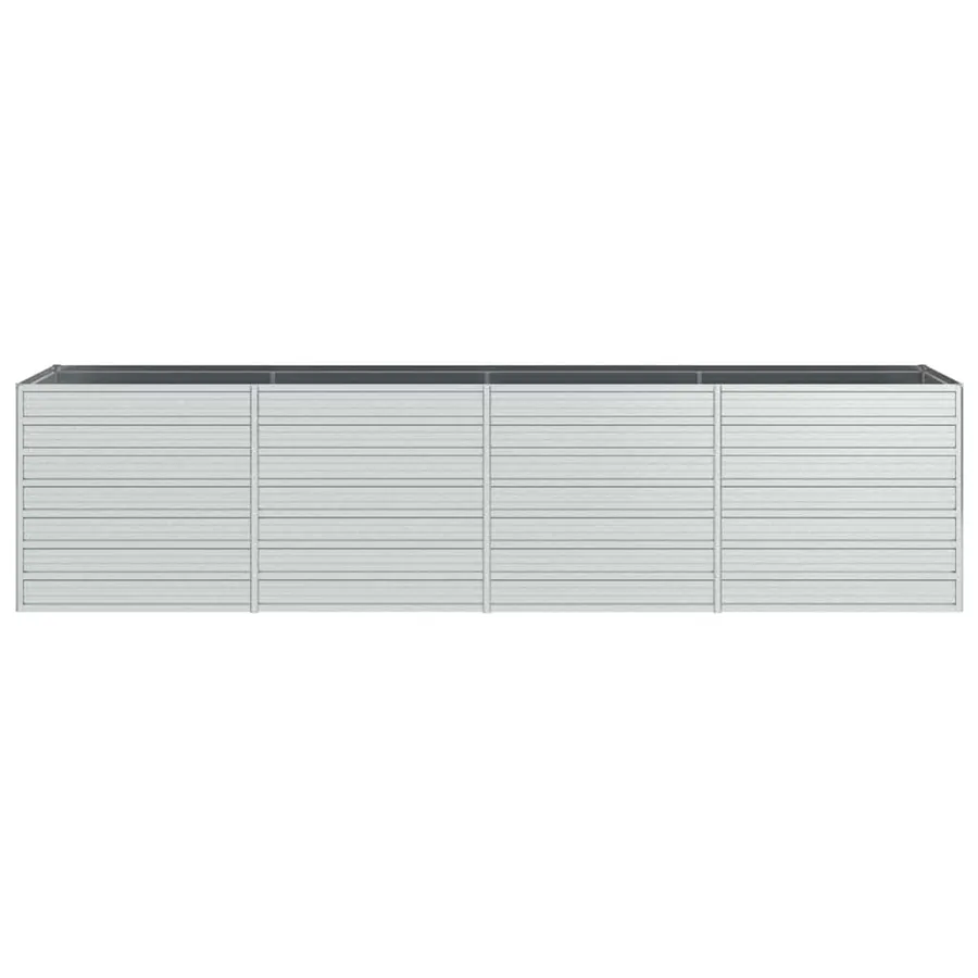 Lit surélevé de jardin 320x80x77 cm Acier galvanisé Argenté - 4