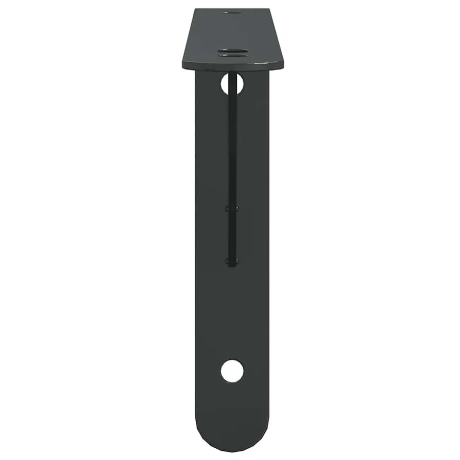 Supports d'étagères 4 pcs 23,5x2,5x15,5cm noir acier inoxydable - 5
