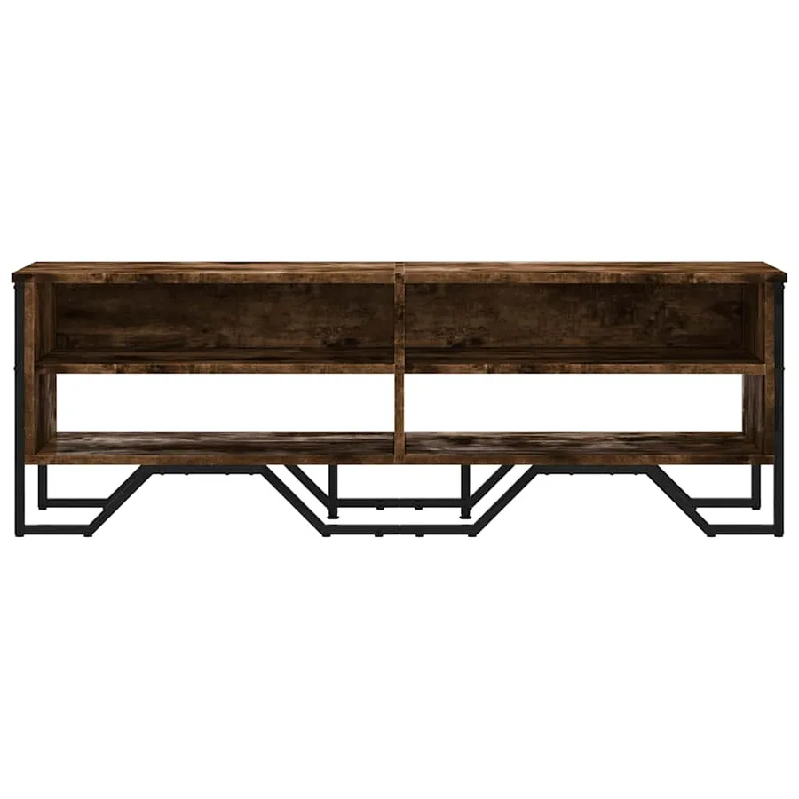 Meuble TV chêne fumé 122x34x41 cm bois d'ingénierie - 4
