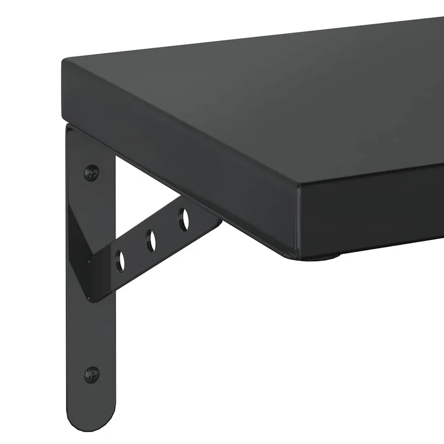 Étagères murales 2 pcs 50x23,5 cm noir acier inoxydable - 8