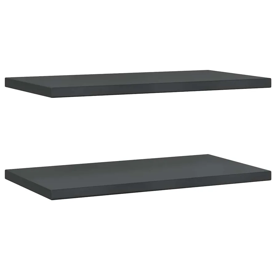 Étagères murales 2 pcs 75x40 cm noir acier inoxydable - 2