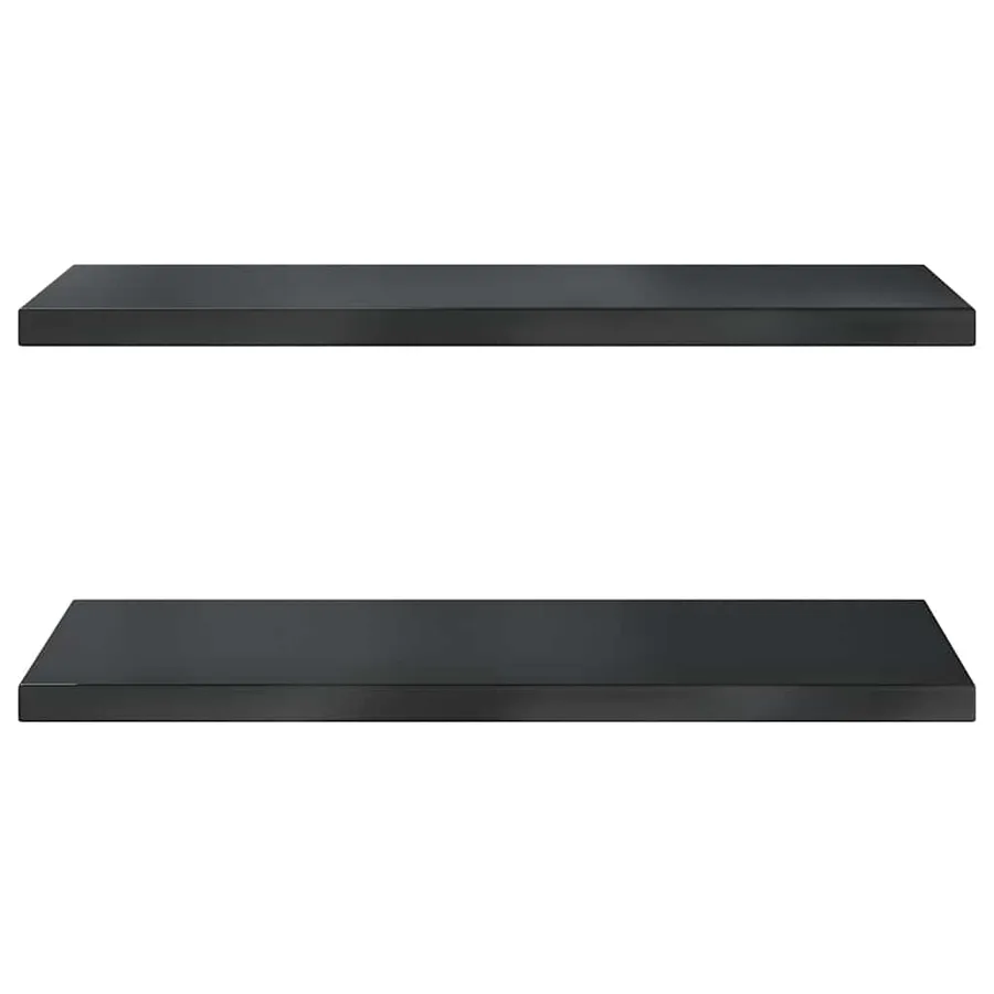 Étagères murales 2 pcs 75x40 cm noir acier inoxydable - 4