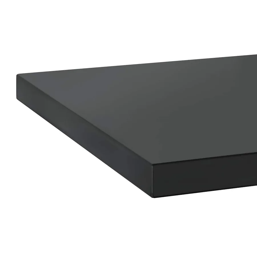 Étagères murales 2 pcs 75x40 cm noir acier inoxydable - 9