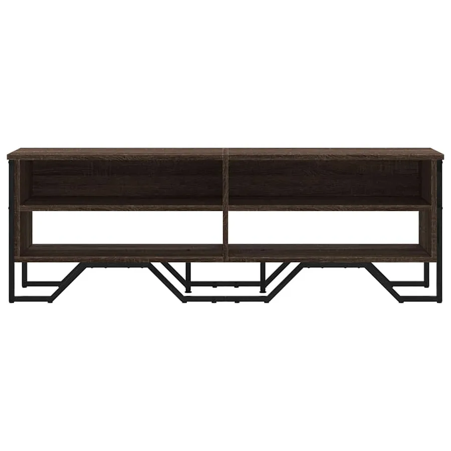 Meuble TV chêne marron 122x34x41 cm bois d'ingénierie - 4