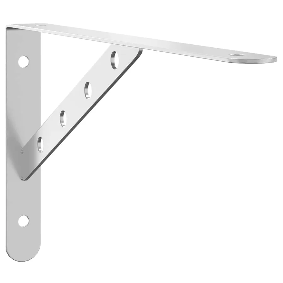 Supports d'étagères 4pcs 30x2,5x15,5cm argenté acier inoxydable - 3