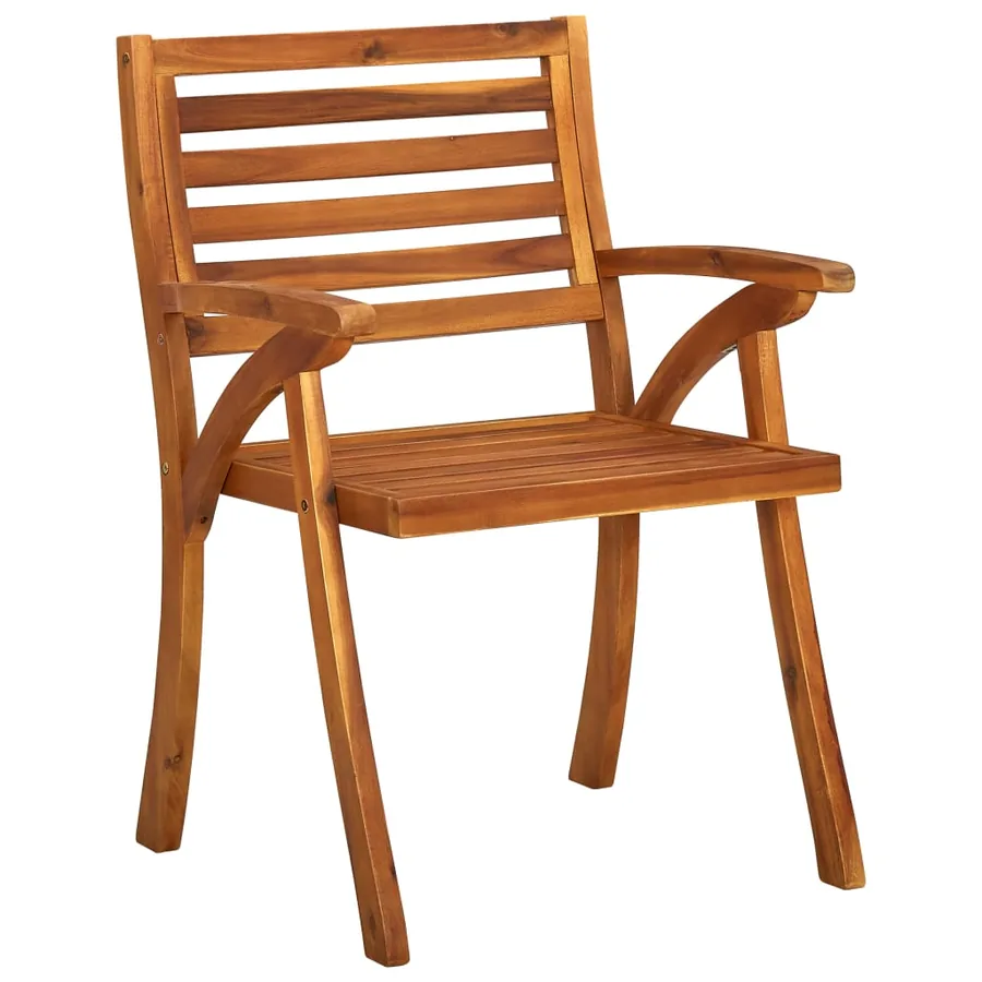 Chaises de jardin lot de 3 Bois d'acacia solide - 3