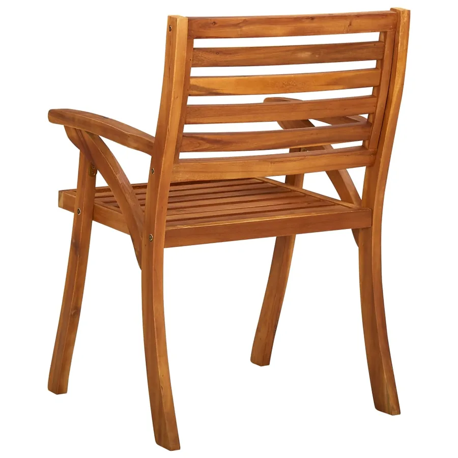 Chaises de jardin lot de 3 Bois d'acacia solide - 5
