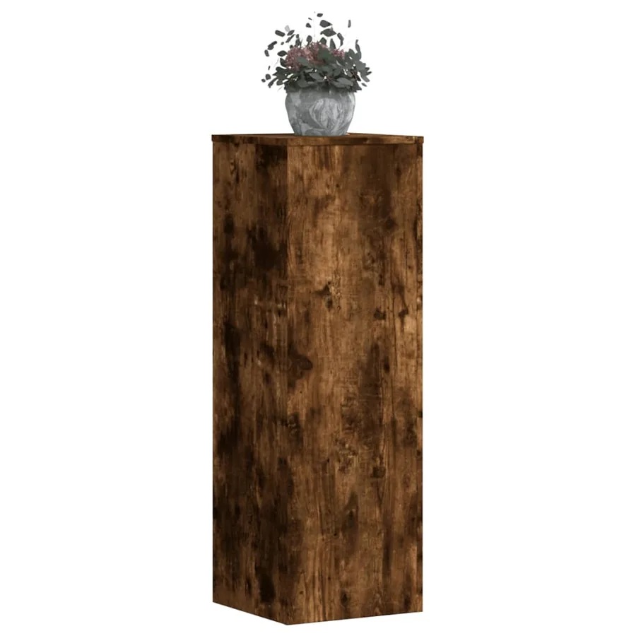 Supports pour plantes 2 pcs chêne fumé bois d'ingénierie