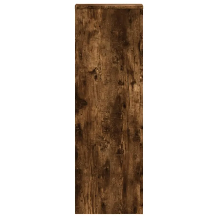 Supports pour plantes 2 pcs chêne fumé bois d'ingénierie - 4