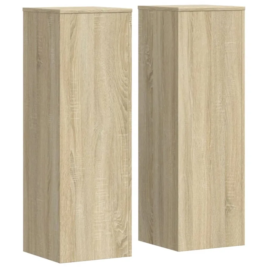 Supports pour plantes 2 pcs chêne sonoma bois d'ingénierie - 2