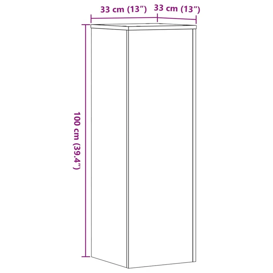 Supports pour plantes 2 pcs chêne sonoma bois d'ingénierie - 8