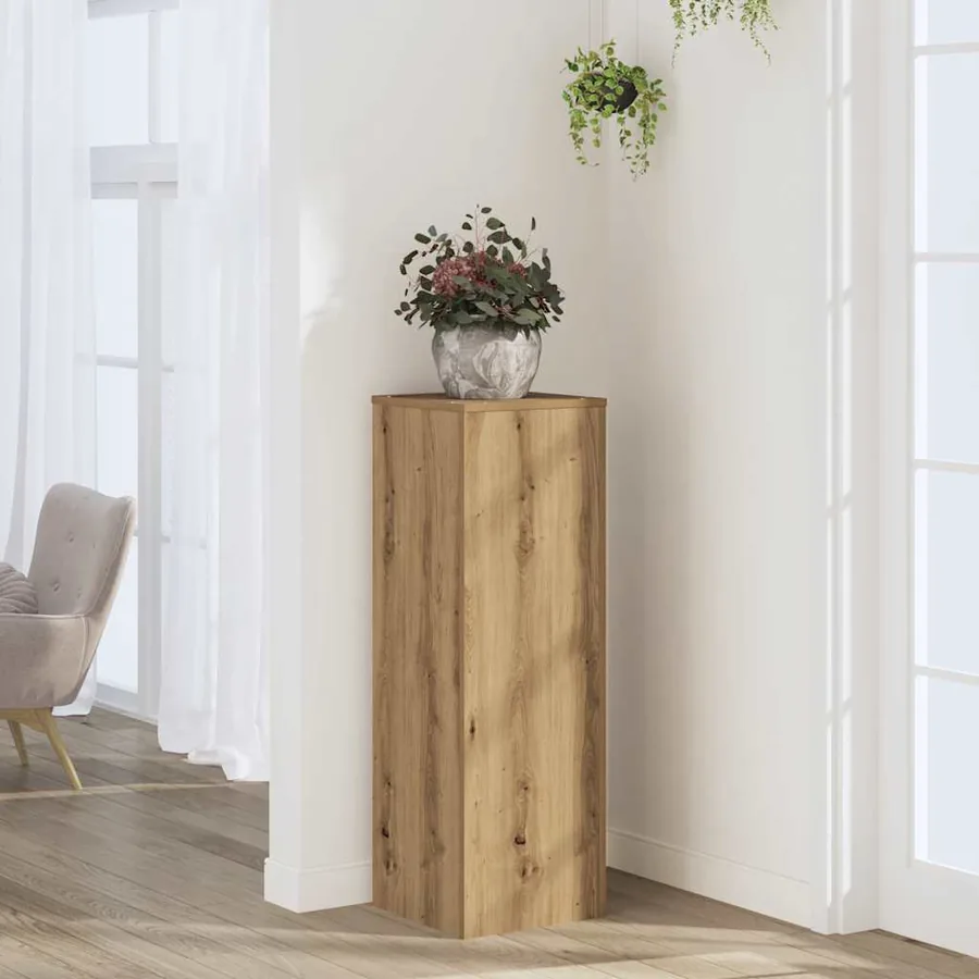 Support pour plantes 33x33x100 cm bois d'ingénierie