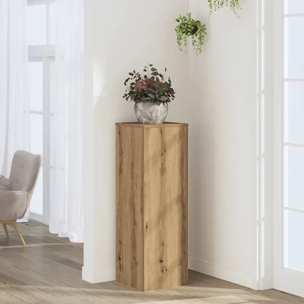 Support pour plantes 33x33x100 cm bois d'ingénierie