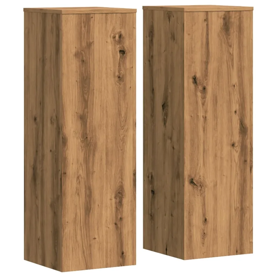 Supports pour plantes 2 pcs chêne artisanal bois d'ingénierie - 2