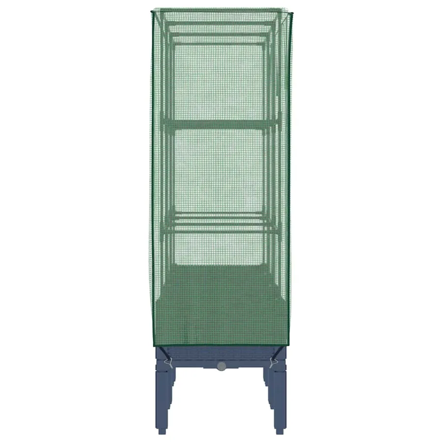 Jardinière surélevée avec housse aspect rotin 120x40x140 cm - 5