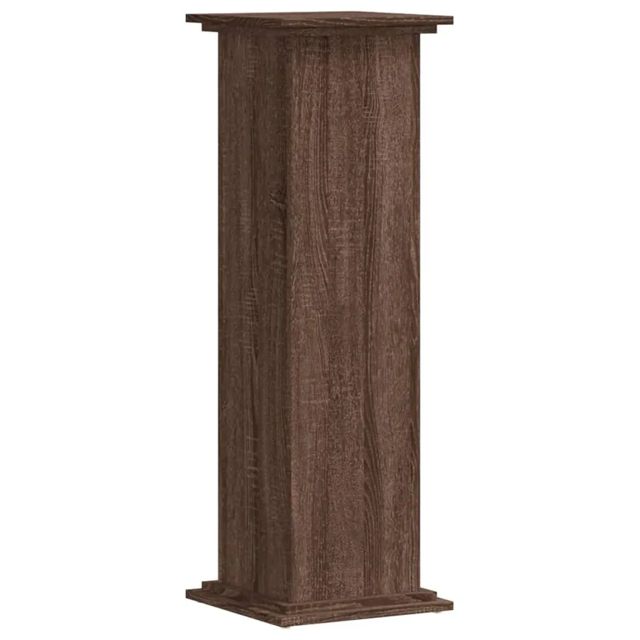 Support pour plantes chêne brun 33x33x100 cm bois d'ingénierie - 2