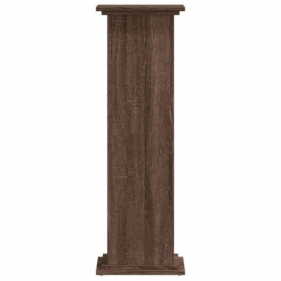 Support pour plantes chêne brun 33x33x100 cm bois d'ingénierie - 3