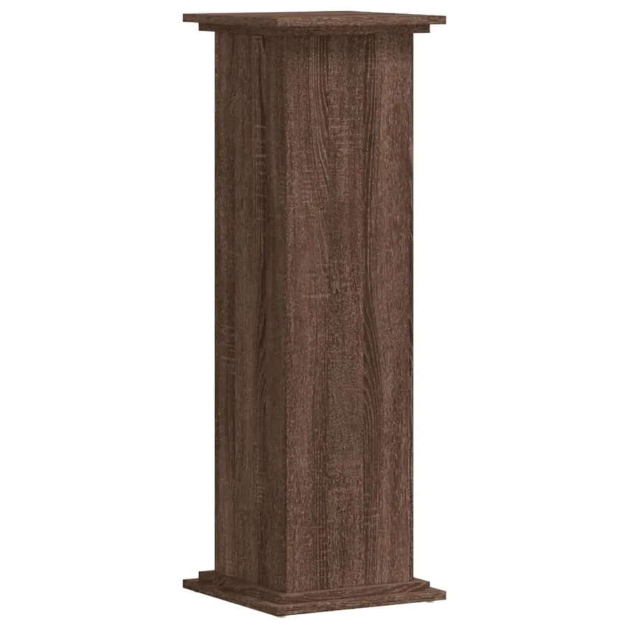 Support pour plantes chêne brun 33x33x100 cm bois d'ingénierie - 4