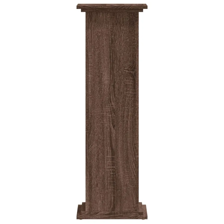 Support pour plantes chêne brun 33x33x100 cm bois d'ingénierie - 5