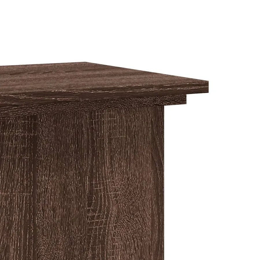 Support pour plantes chêne brun 33x33x100 cm bois d'ingénierie - 6