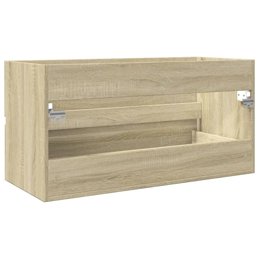 Armoire d'évier Chêne sonoma 90x38,5x45 cm Aggloméré - 6